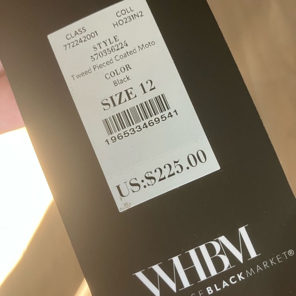 White House Black Market Tweed and Leather Blazer - Picture 4 of 4